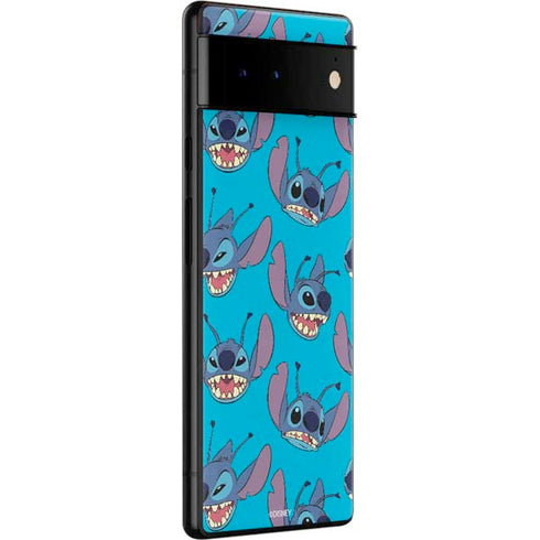 Disney Lilo and Stitch Face Expression Pattern Google Pixel 6 Pro Skin